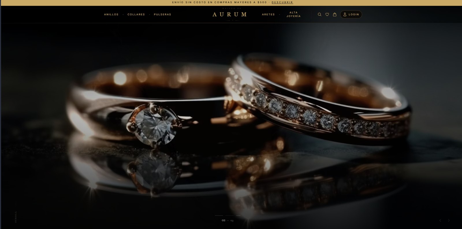 Aurum ecommerce designed and developed by Star Mark